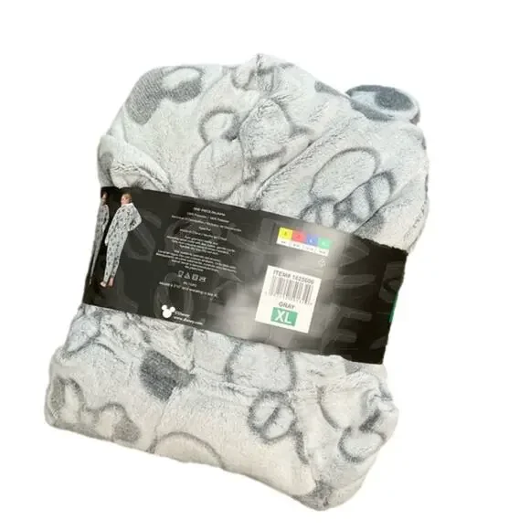 Disney Women's Mickey Mouse Pajamas Gray Size XL NWT - Picture 3 of 9